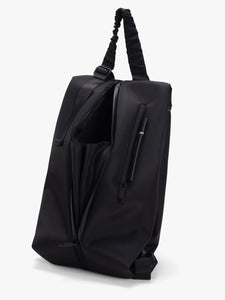 DALA SLEEK NYLON BLACK BACKPACK