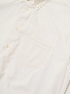 WHITE POPELIN PATCHED LAZY DAY SHIRT