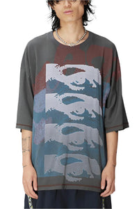 360 OVERSIZED SS TEE CHARCOAL GREY - THE ROOM BY BASMATEE