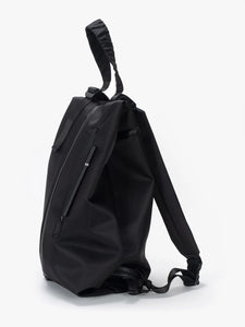 DALA SLEEK NYLON BLACK BACKPACK