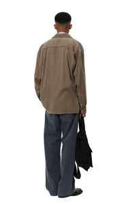 GAMBLER SHIRT - DARK TAUPE FUZZ