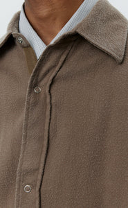 GAMBLER SHIRT - DARK TAUPE FUZZ
