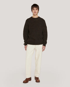 SUEDEHEAD CREW NECK KNIT BROWN