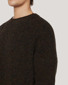 SUEDEHEAD CREW NECK KNIT BROWN