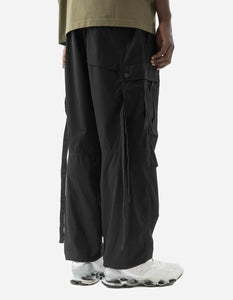 ASYM CARGO TRACK PANTS BLACK - THE ROOM BY BASMATEE