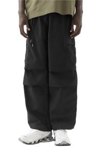 ASYM CARGO TRACK PANTS BLACK - THE ROOM BY BASMATEE