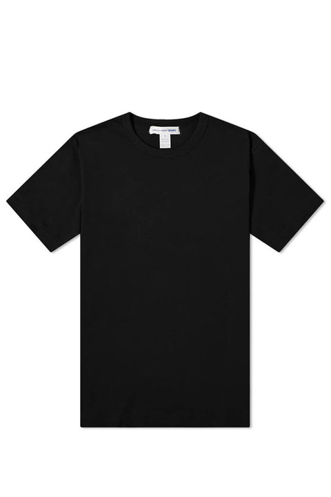 BASIC BLACK TEE - LOGO NECK - THE ROOM BY BASMATEE