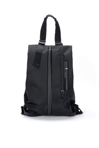 DALA SLEEK NYLON BLACK BACKPACK