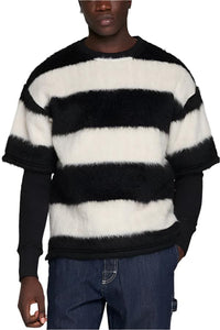 BIG T MOHAIR STRIPES BLACK/WHITE - THE ROOM BY BASMATEE