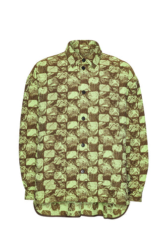 BIG SHIRT - FOOTPRINTS BROWN