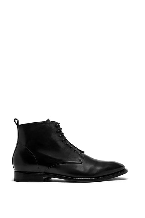 BLACK LEATHER KINGSLEY BOOTS - MADE IN ITALY - THE ROOM BY BASMATEE