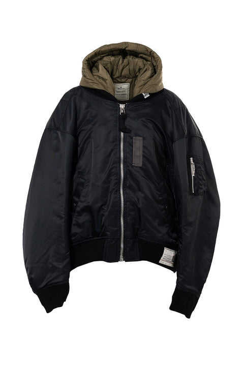 EXTENDED PLACKET HOOD FLIGHT JACKET