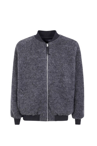 ZIP UP BOMBER JACKET BLACK