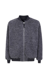 ZIP UP BOMBER JACKET BLACK