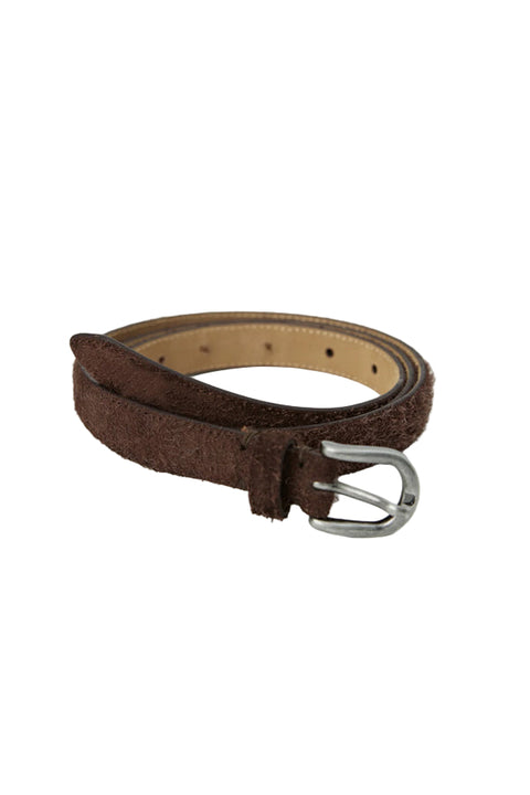 OCCASION BELT BROWN FUZZY SUEDE