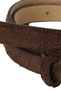 OCCASION BELT BROWN FUZZY SUEDE