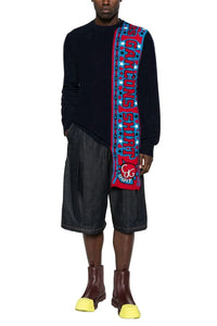 CDG ATTACHED SCARF KNIT BLACK - THE ROOM BY BASMATEE