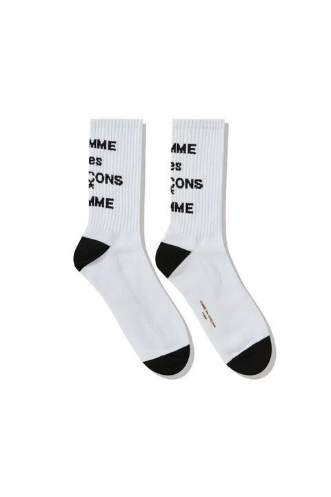 CDG HOMME LOGO SOCKS - THE ROOM BY BASMATEE