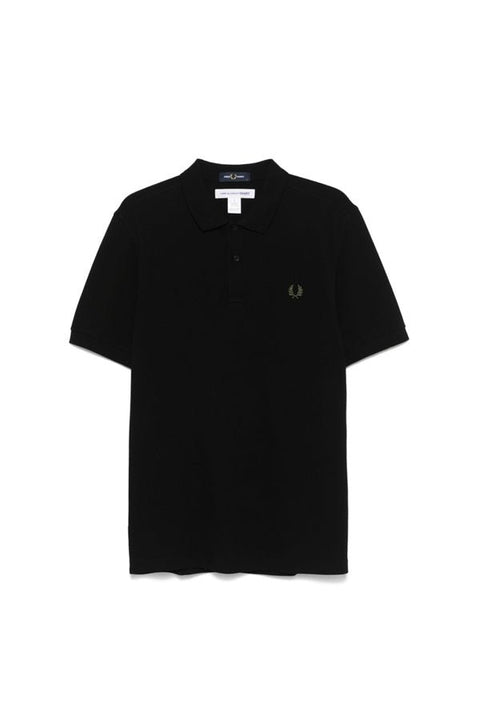 CDG x FRED PERRY POLO SLOGAN - THE ROOM BY BASMATEE