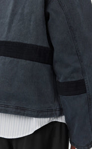 CLAPS JACKET - WASHED BLACK - THE ROOM BY BASMATEE