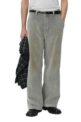 CORD TROUSERS - STAINED GREY