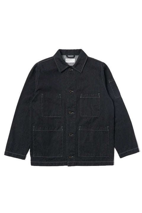 COVERALL JACKET BLACK DENIM