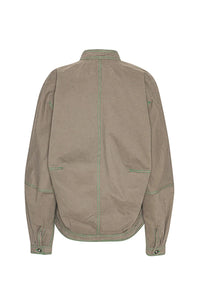 DART DENIM JACKET - WALNUT