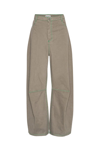 DART DENIM PANTS - WALNUT