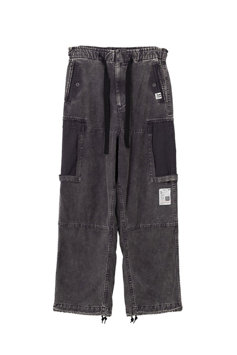 COTTON SATIN CARGO PANTS