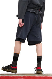 DOUBLE LAYER UTILITY SHORTS - THE ROOM BY BASMATEE