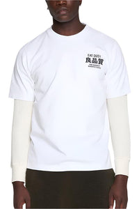 KAMAKURA T-SHIRT PRINT ORGANIC JERSEY WHITE