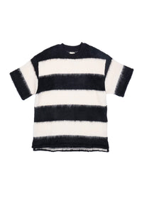 BIG T MOHAIR STRIPES BLACK/WHITE