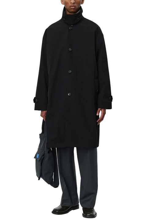 CLIENT COAT - BLACK GABARDINE