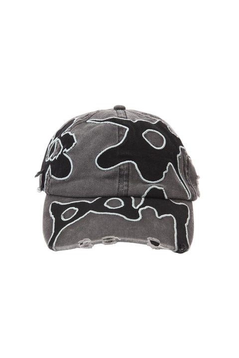 LOCKE DENIM APPLIQUE BASEBALL CAP