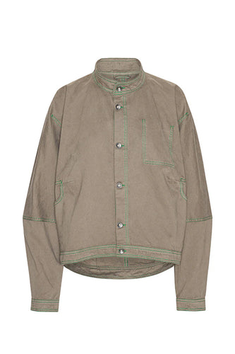 DART DENIM JACKET - WALNUT