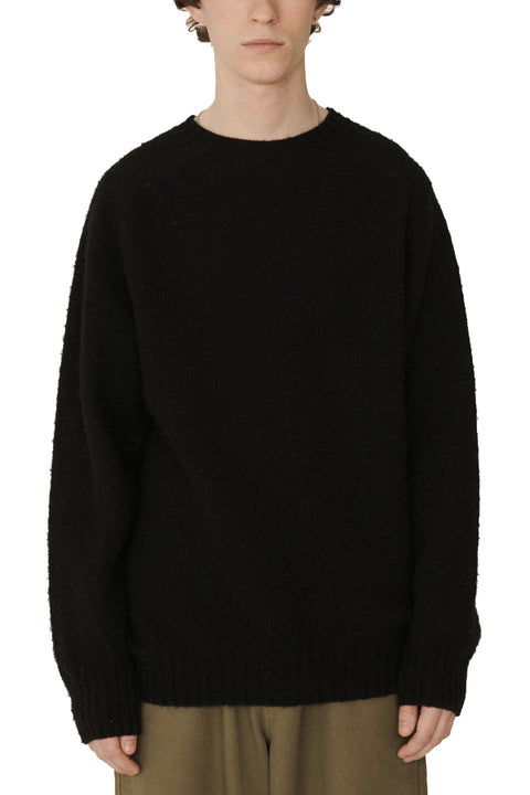 EARTH SUEDEHEAD CREW NECK KNIT BLACK