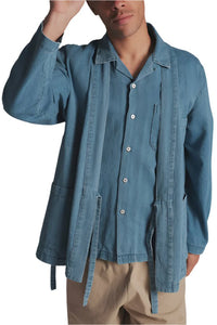 KYOTO HERRINGBONE WASHED INDIGO - THE ROOM BY BASMATEE