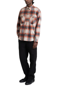 MECHANIC SHIRT COLORADO CHECK ORANGE/BLUE - THE ROOM BY BASMATEE