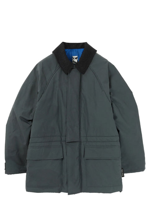 WAXED PADDED PARKA - CHARCOAL