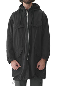 REVERSIBLE BLACK PARKA