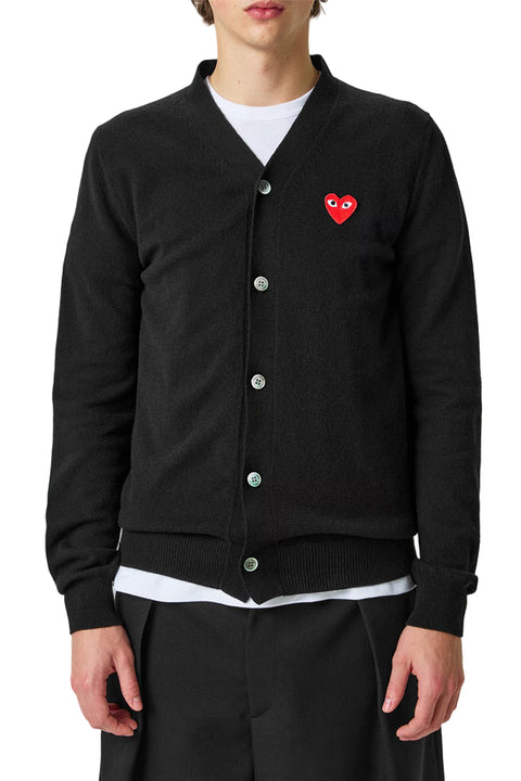 RED HEART CDG PLAY CARDIGAN BLACK
