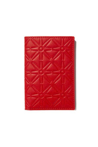 CDG EMBOSSED CARD HOLDER WALLET (RED SA640E)