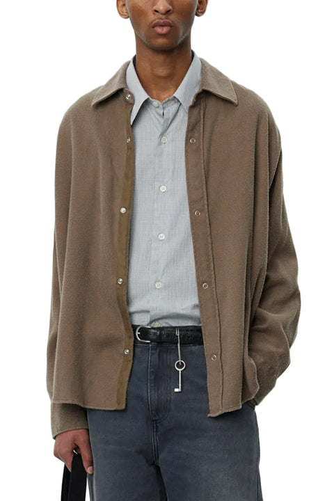 GAMBLER SHIRT - DARK TAUPE FUZZ