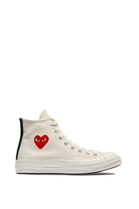 SMALL RED HEART ALL STAR '70 HIGH WHITE - THE ROOM BY BASMATEE