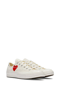 SMALL RED HEART ALL STAR '70 LOW WHITE - THE ROOM BY BASMATEE