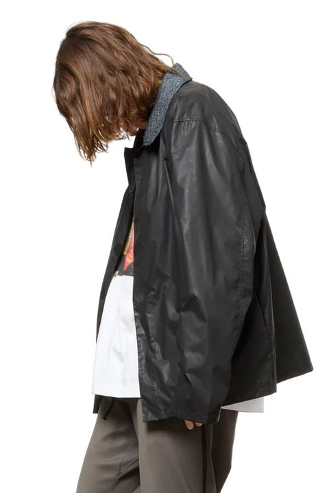 SPINN ALPHA® COLLAR OVERSHIRT - BLACK - THE ROOM BY BASMATEE