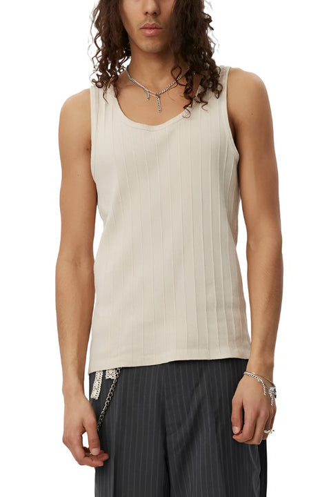 RIB TANK TOP 2PACK - ECRU