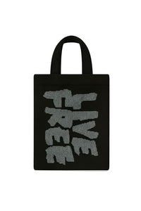 LIVE FREE KNITTED TOTE BAG