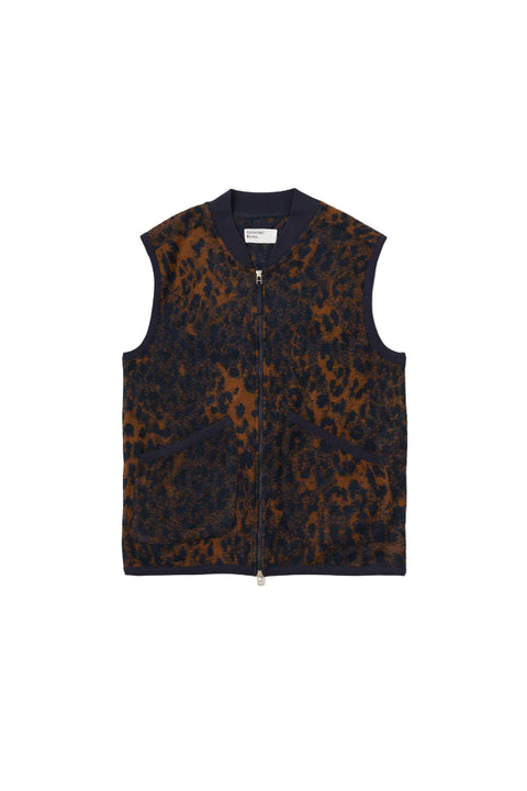LEOPARD ZIP WAISTCOAT