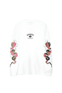 YEAR OF THE SNAKE L/S T - SHIRT WHITE - THE ROOM BY BASMATEE